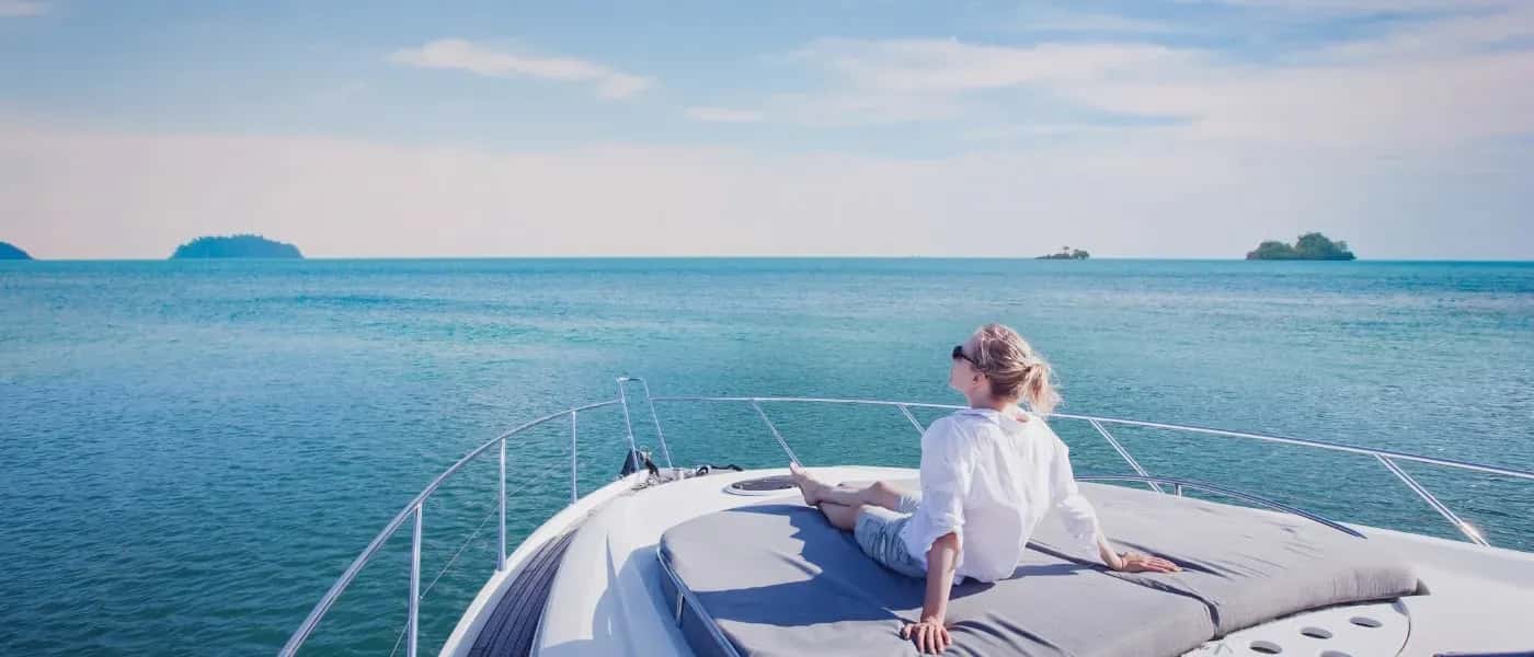 Calm water at the edge of Dubai