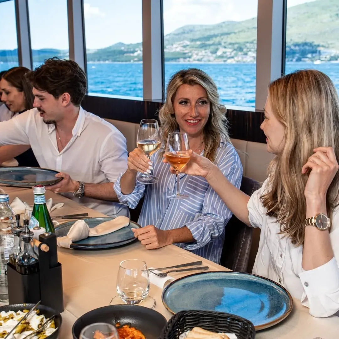 Discerning guests on a yacht in Dubai
