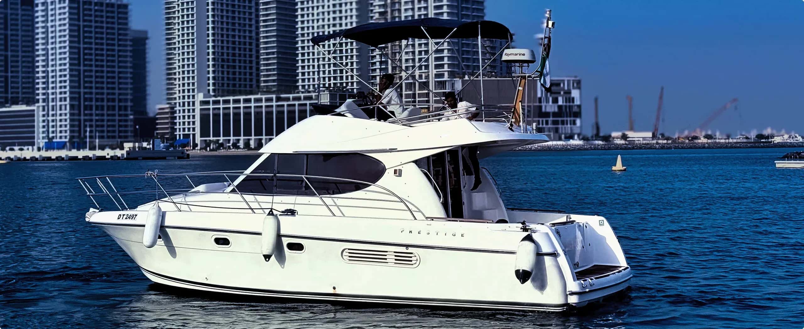 Prestige yacht in Dubai Marina